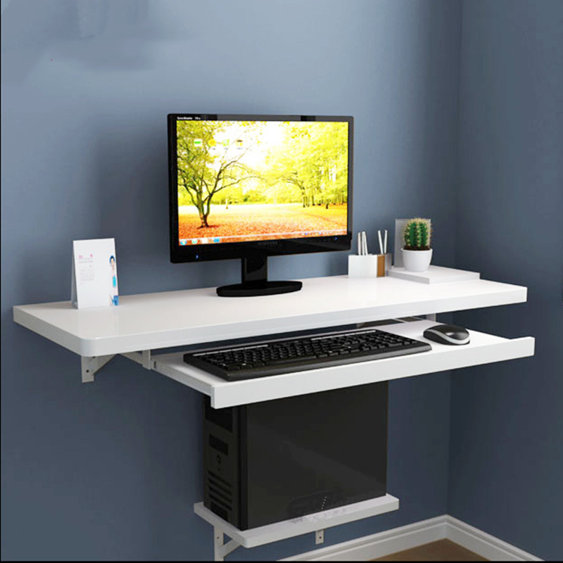 Desk wall hanging storage bedroom simple desktop computer Space Folding Table wall hanging laptop space saving