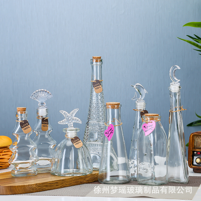 包邮DIY手工许愿瓶玻璃瓶木塞漂流瓶创意星星瓶海洋瓶彩虹星空瓶