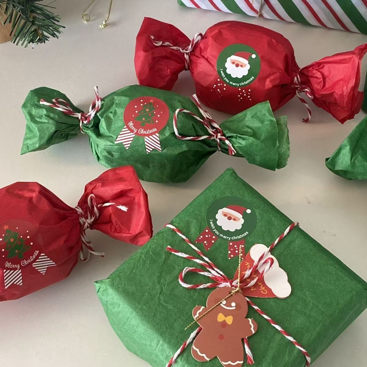 Papel de embalaje de manzana de Navidad de Nochebuena, dulces de Navidad, Papel de Sydney Papá Noel, Papel de embalaje de caja de regalo de alce