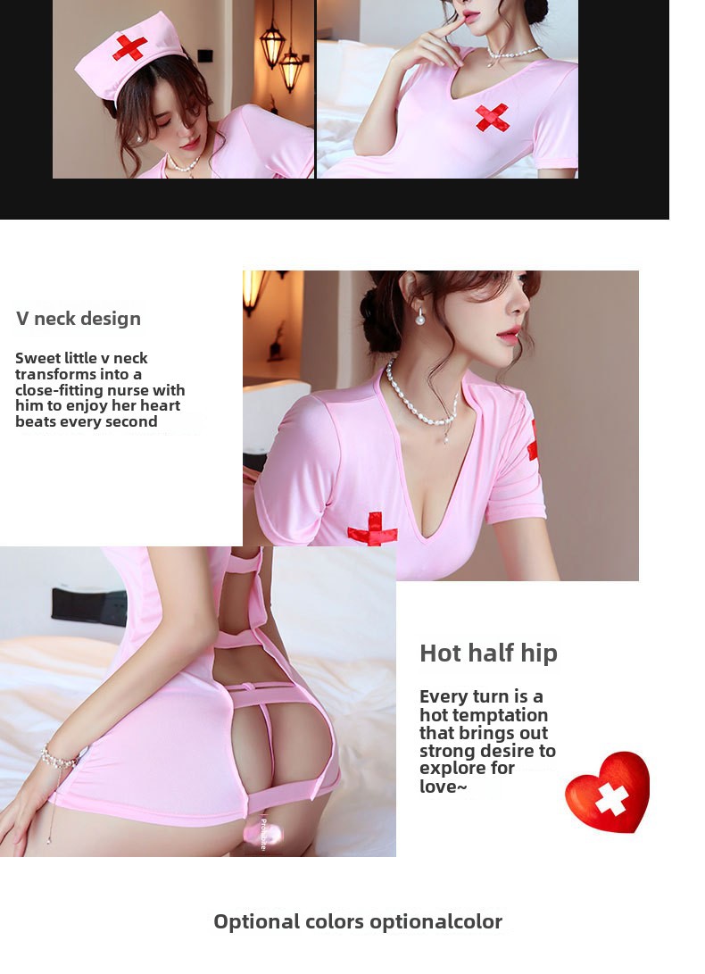 Lange Nacht Sexy Unterwäsche Weibliche Rollenspiele Sexy Rock Weibliche Krankenschwester Uniform Versuchung Anzug Außenhandel 1406_voghion.com