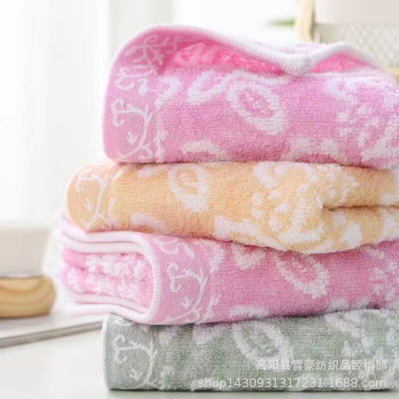 Manufacturer Wholesale Bamboo Fiber Random Flower Children's Towel Household Daily Face Towel Soft Absorbent Gift Children's Towel