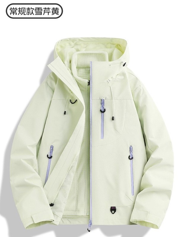 户外冲锋衣女三合一2025新款春秋季运动短款外套登山服男定制LOGO|undefined