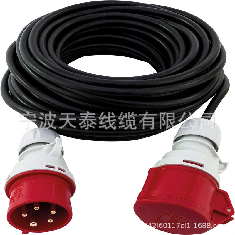 供应插头电源线CEE延长400V，扩展电缆f.外部范围IP44.20m 11000W