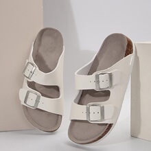 D 44122 Buckle Cork Sandals Summer Unisex Beach Slides ��ľ