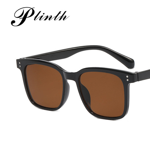  new style rice nail square sunglasses for women summer high-end ins anti-UV sunglasses trendy sunglasses