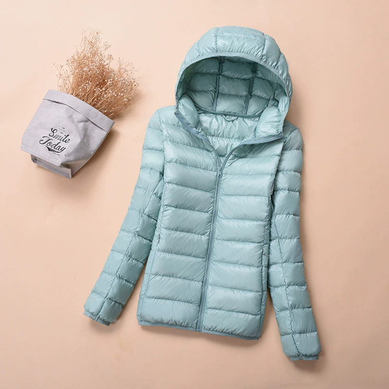 Демисезонная бархатная куртка с пухом из утиного пуха, Standing Collar или капюшон, легкая весна 2025