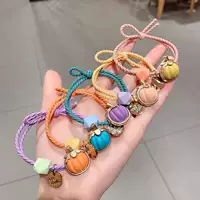Корейские Популярные Новые Девушки тыква волосы веревка кольцо для волос горный хрусталь цветок веревка для волос лента для волос Оптовая поставка