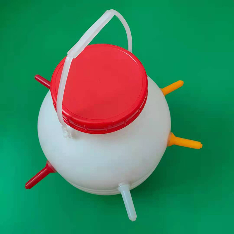 Olla de leche de cordero de gran capacidad 8L cubo de leche de cordero dispositivo de alimentación de lechones dispositivo de alimentación de cordero Cubo de leche de cerdo y oveja de boca múltiple
