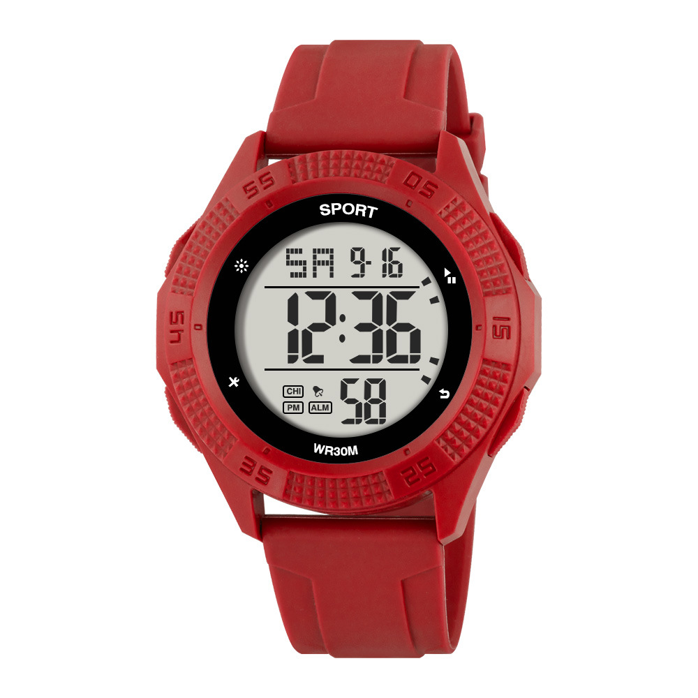 Tendencia hombre al aire libre nocturna relojes electrónicos multifuncionales estudiantes de secundaria alarma relojes electrónicos deportivos