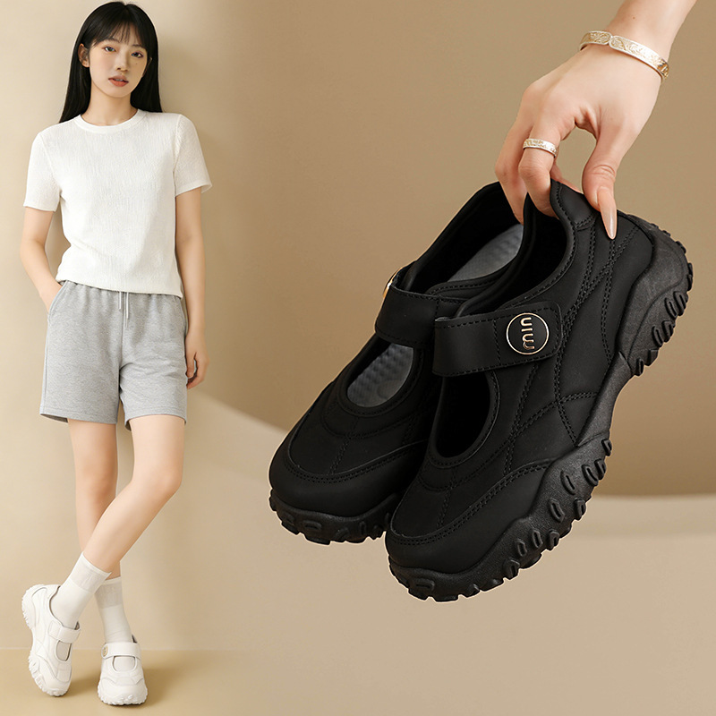 2026 Spring New Model Velcro White Shoes for Women, Versatile Breathable Student Sneakers, Casual Shoes with Thick Soles 26810 2026 Spring New Model Velcro White Shoes for Women, Versatile Breathable Student Sneakers, Casual Shoes with Thick Soles 26810