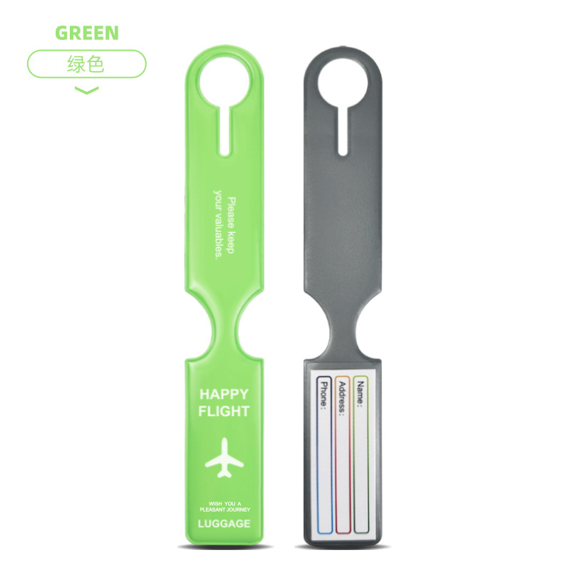 Transfronterizos de PVC prensado en caliente etiqueta de equipaje de viaje etiqueta de suspensión anti-perdida de avión registro de tarjeta de embarque lista de equipaje