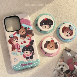 磁吸支架手机壳适用苹果iPhone16菲林彩色小狗18promax硬14创意17