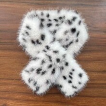 新款潮流复古豹纹毛绒围巾女冬天加厚保暖防寒时尚优雅仿皮草围脖