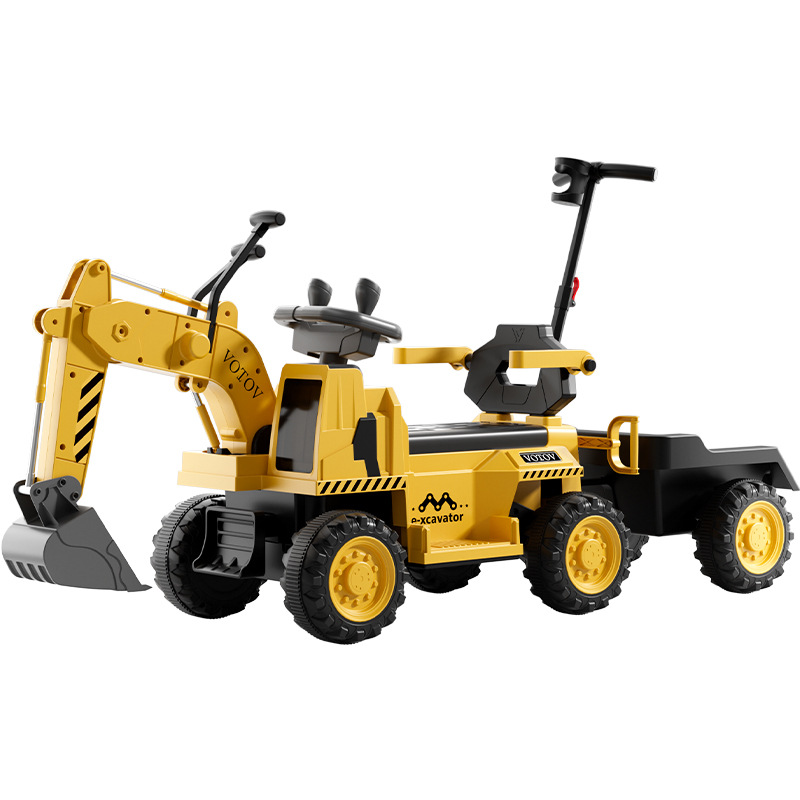 Excavadora de juguete para niños, juguetes para niños y niñas, excavadora eléctrica de control remoto, acoplador de ingeniería de carga