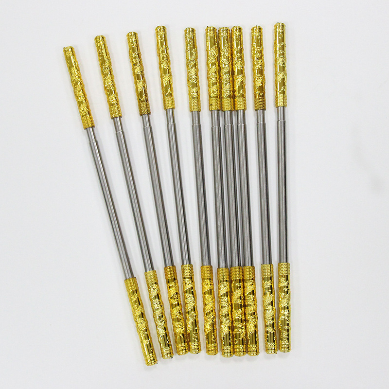 新款四节不锈钢金箍棒盒装伸缩迷你金箍棒玩具孙悟空金箍棒|undefined