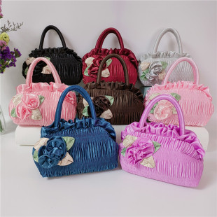7inch Mobile Phone Bag Korean Style Exquisite Handmade Flower Mom Bag Sweet Key Coin Purse Dinner Handbag