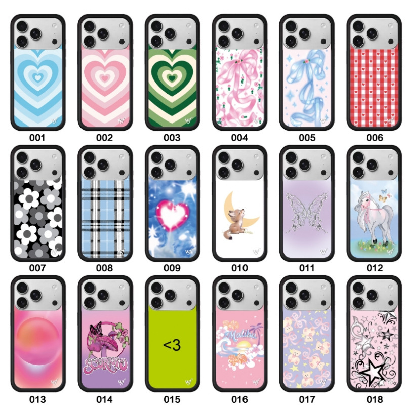 Trendy Brand Wf Graffiti Heart Cartoon Suitable for Iphone17Promax Mobile Phone Case Apple 16Pro Protective Cover 15 Trendy Brand Wf Graffiti Heart Cartoon Suitable for Iphone17Promax Mobile Phone Case Apple 16Pro Protective Cover 15