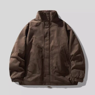 底特律高端重磅羊羔绒加厚工装棉服男士棉衣冬季御寒保暖棉袄外套