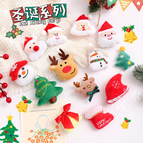 Autumn and winter new Christmas brooch snowman plush elk Japanese cartoon diy pendant cute bag animal ornaments
