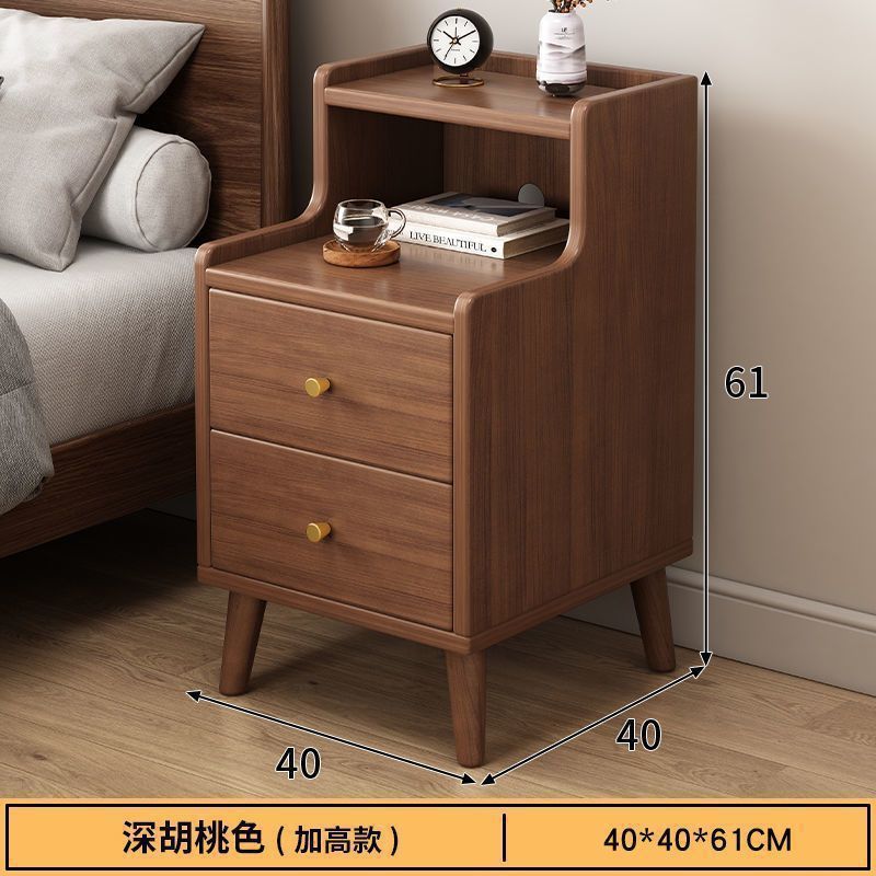 中式简易多层收纳架子床头柜小型窄小卧室现代家用小户简约床边柜|undefined