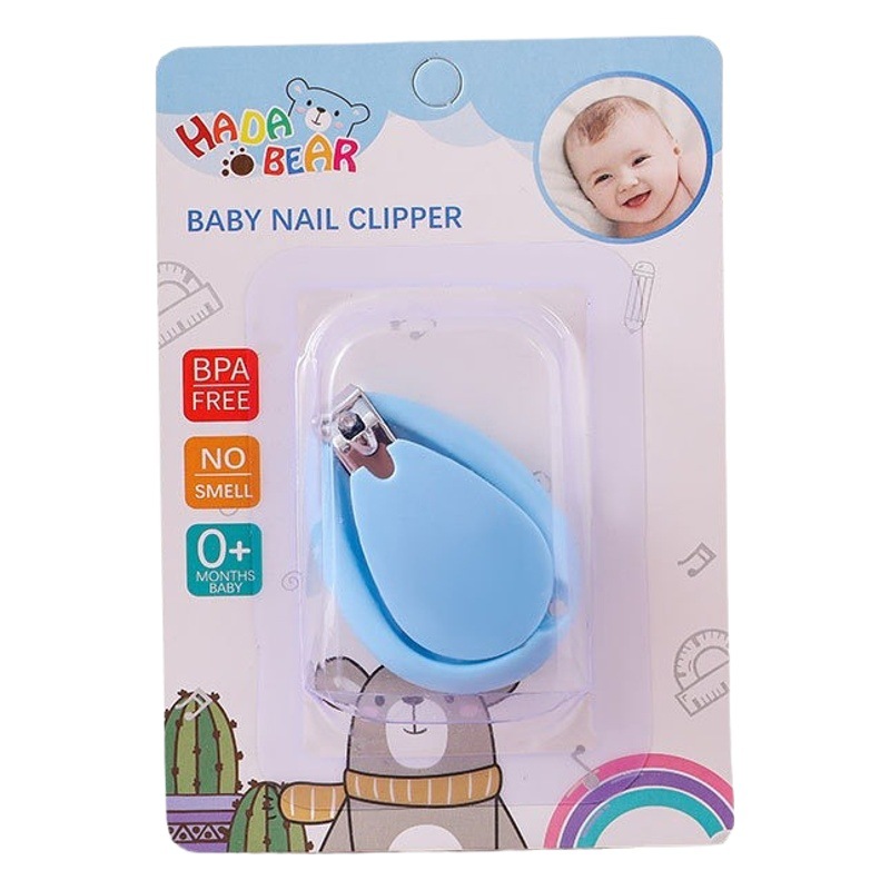 En stock venta al por mayor Inglés tarjeta de succión bebé cortaúñas seguridad bebé cortaúñas bebé Shell cortaúñas
