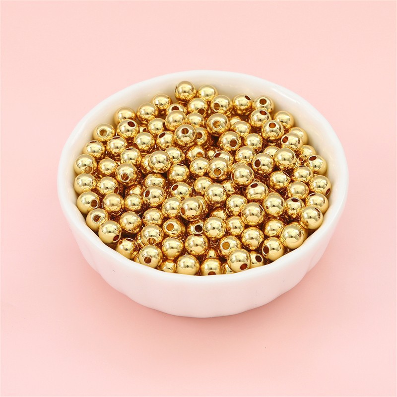 100 PCS/Package, 50 PCS/Package Quantity 100 PCS/Package 50 PCS/Package Diameter 6 Mm Hole 1~1.9mm Copper Round DIY Jewelry Accessories Beads