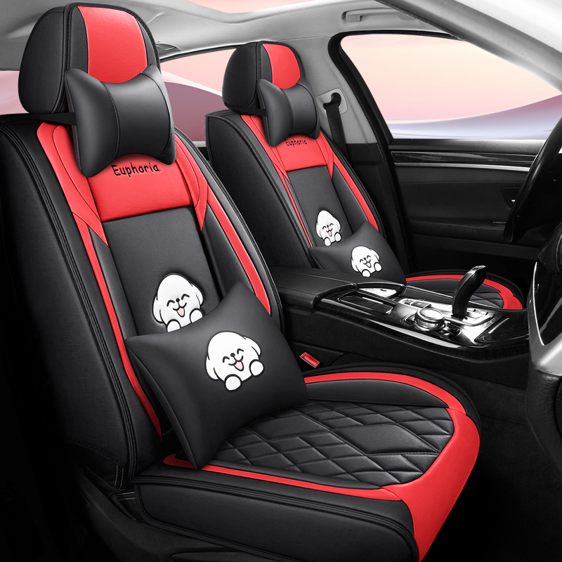 爆款跨境全皮汽车坐垫四季垫通用车型汽车用品座垫座椅套批发外贸