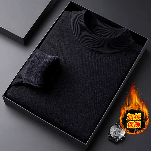 【Ploves】 456 Half of Sweater-Black