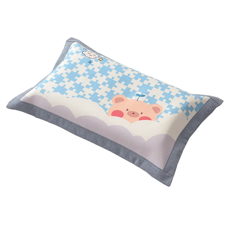 Fundas de almohada para niños de seda de hielo de verano, un par de fundas de almohada para bebés mayores de 1-3 años