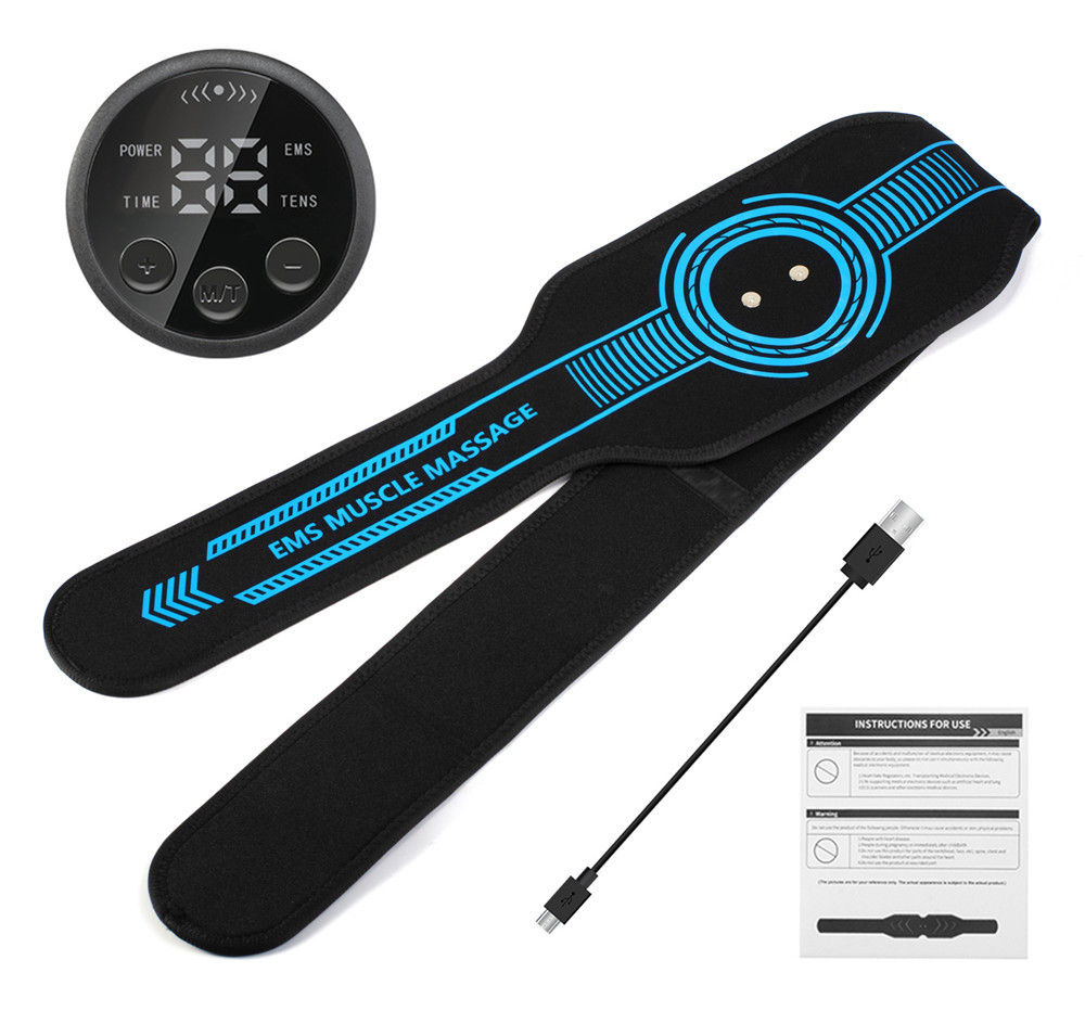 Pantalla táctil EMS cinturón muscular abdominal cinturón de masaje instrumento de fitness abdominal pegatinas musculares abdominales máquina de adelgazamiento del vientre fitness perezoso fitness abdominal