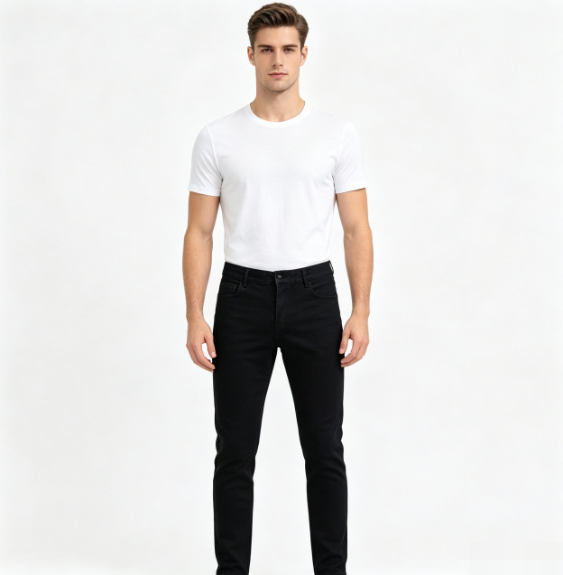 Pantalones de Mezclilla para Hombre, Elástico, Cintura Alta, para Uso Casual image 7