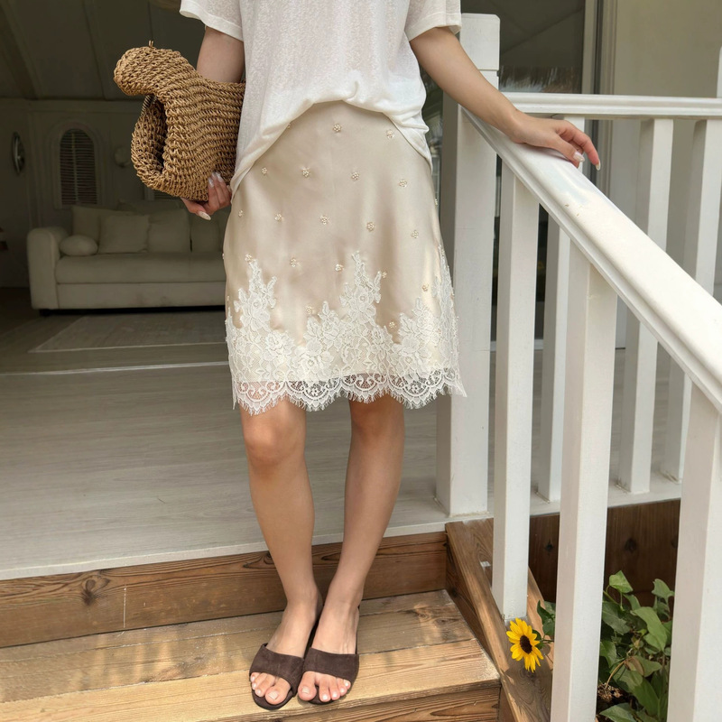 Dtwo Spring and Summer New Original Design Women's Clothing Wholesale French-Style Lace Skirt 6229030