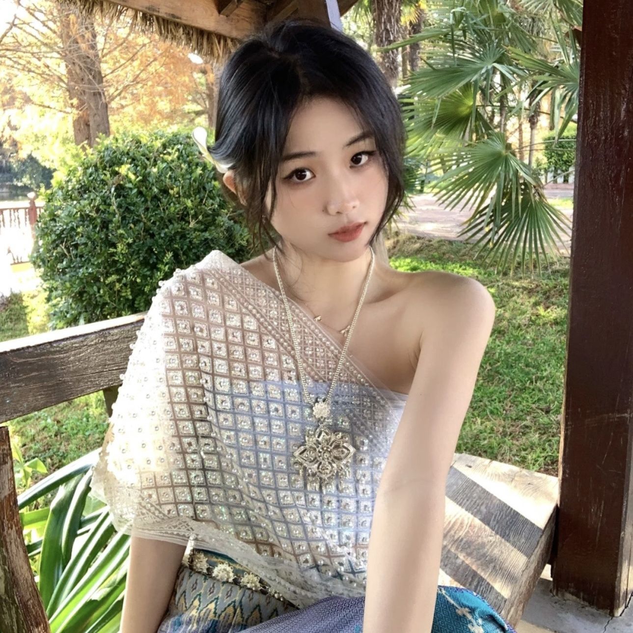 스커트 20종 + 튜브탑 + 숄 + 플루메리아 머리핀