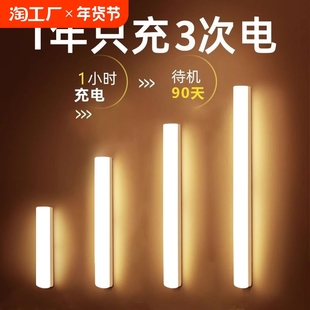 LED Cabinet Light Human Body Induction Light Strip Wireless Kitchen Shoe Cabinet Wardrobe Light Home Bedroom Sleep Night Smart Light