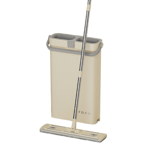 Large Lazy Person Mop, Wash-Free Household Scratching Lottery Labor-Saving Mop for One Swipe Clean, Wet and Dry Dual-Use Mop Bucket Set