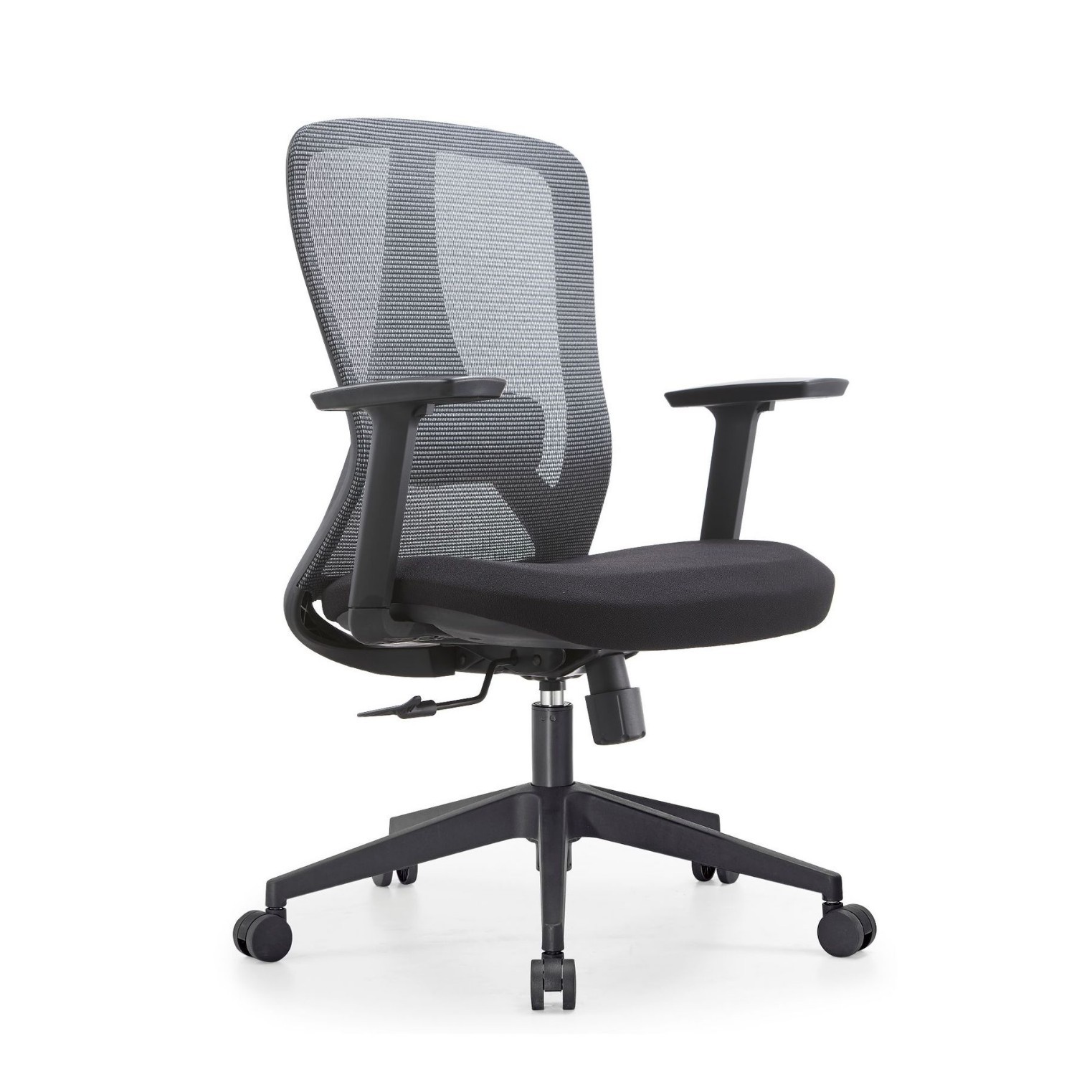 017-24-S023B * Negro (algodón de forma de espalda media + pasamanos de elevación + chasis de tres velocidades + pie galvanizado de asiento) 72 * 35 * 64 * 14K