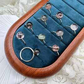 水晶戒指S925纯银镶天然彩幽灵戒指开口简约时尚幽灵男女戒指批发