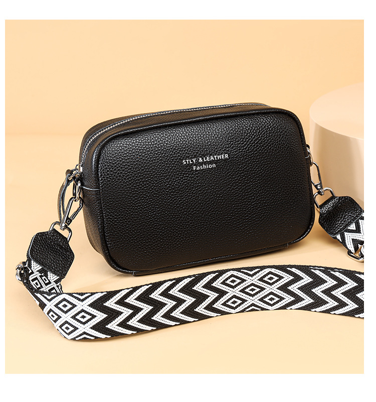 Women's Genuine Leather Crossbody Bag With Wide Strap_voghion.com