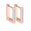 Fashionable square earrings stainless steel, simple and elegant design