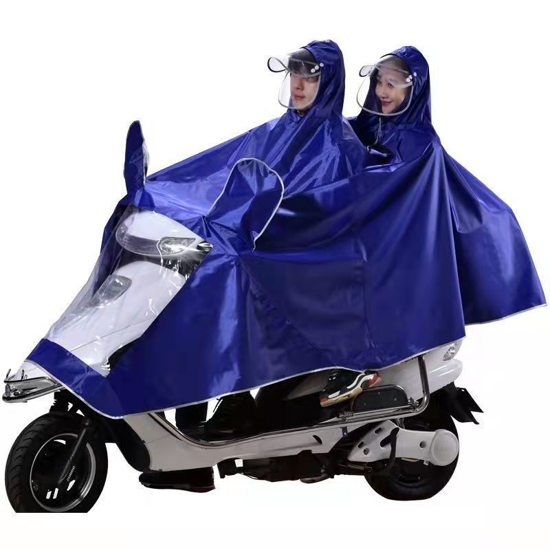 防雨レインポンチョ、厚みのあるプラスサイズのオートバイレインコート、男性と女性用、シングルバイク、ダブル電気自動車ライディングレインポンチョ|undefined