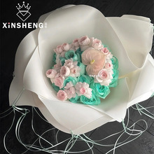 芯苼 泡泡棉造型纸花店鲜花花束包装手工diy极简风花艺包花纸资材