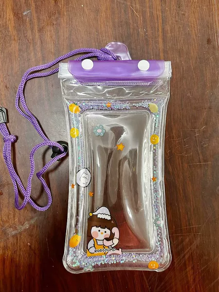 Three-fold cartoon airbag waterproof bag three-fold cartoon quicksand airbag mobile phone waterproof bag three-fold airbag cartoon quicksand