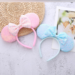 Popstar Dream Glitter Headband Cartoon Mickey Mouse Ear Headband Street Style Photo Adult Hair Accessory