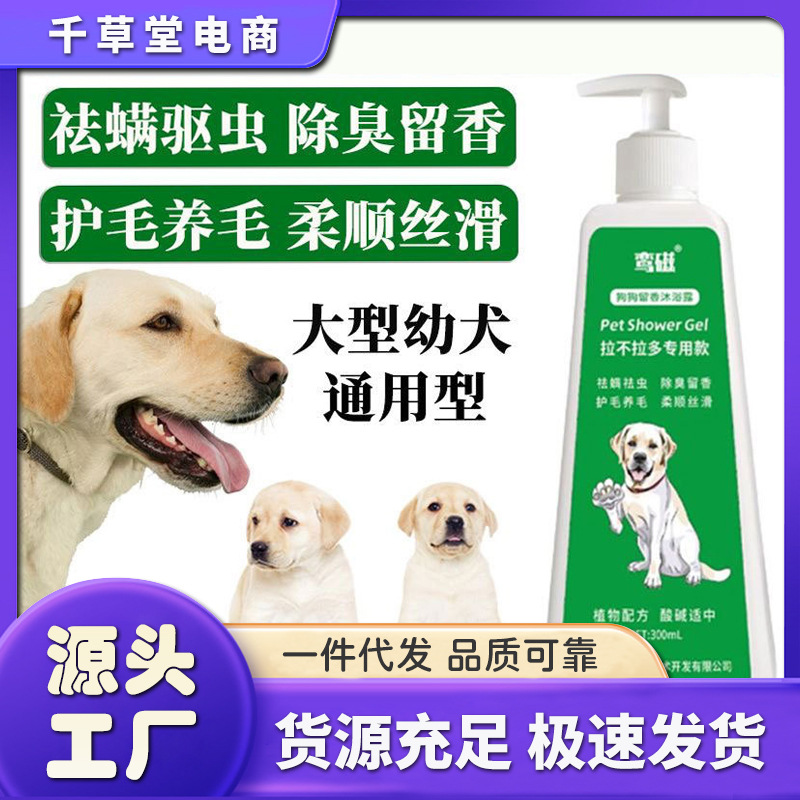 【跨境】鸾磁拉布拉多专用沐浴露狗杀菌杀螨去虱除臭留香不掉毛|ru
