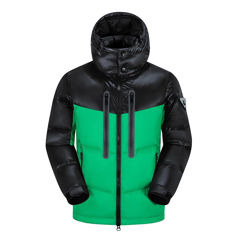 Fabricante de chaquetas de plumón ropa deportiva de esquí y montañismo para hombres y mujeres chaqueta de plumón de pato blanco 90 chaqueta de plumón contra el frío invierno personalizada