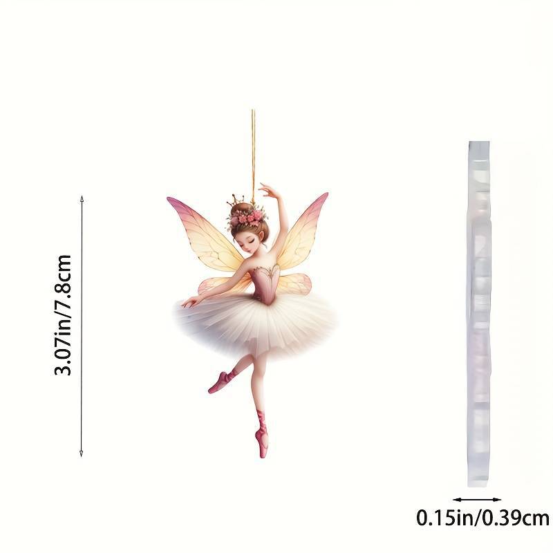 Chica de ballet acrílico regalos navideños colgante plano transfronterizo automóvil espejo retrovisor interior colgante decoración de jardín image 6