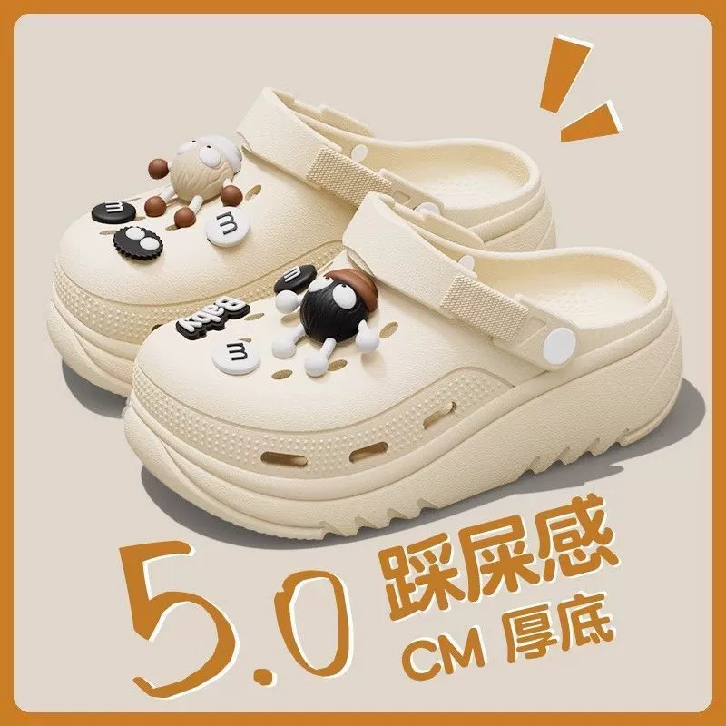 Summer footwear platform, non-slip deodorized beach slippers