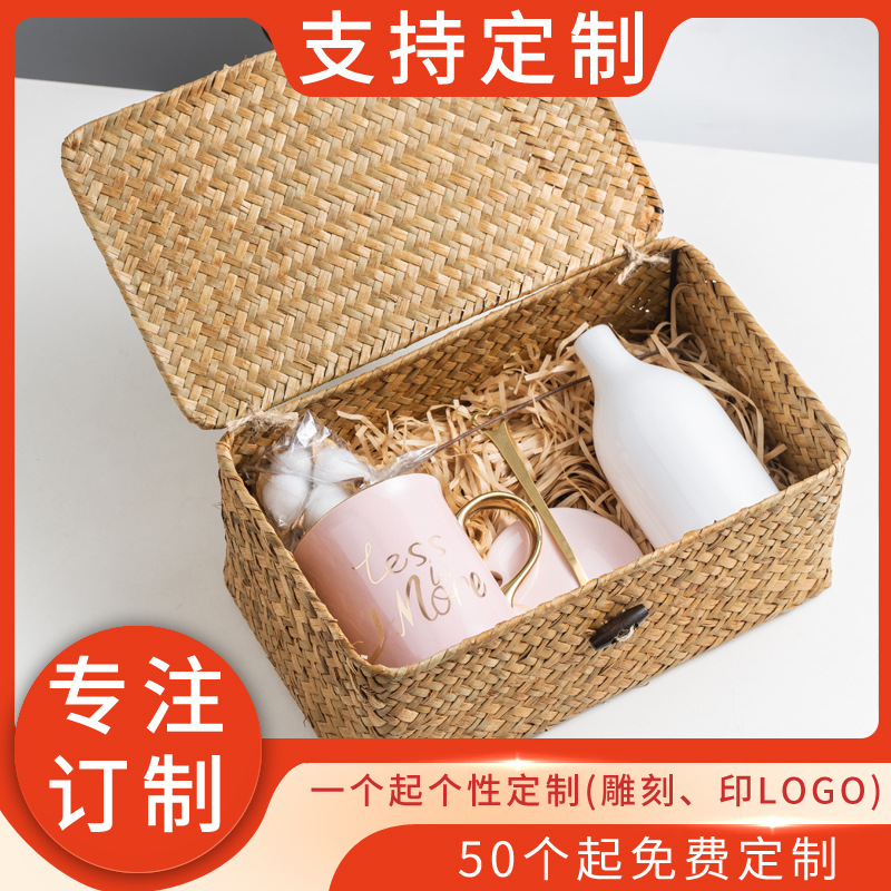 Regalos de flores de cerámica de flores de marcas tazas de cerezo tazas de agua de impresión de logotipo