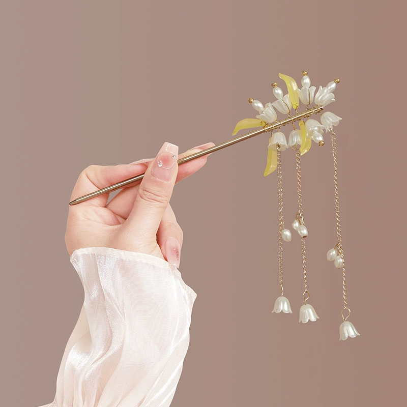 Hairpin Hanfu заколка для волос, орхидея цветочный декоративный аксессуар для волос, простая элегантная китайская стиль