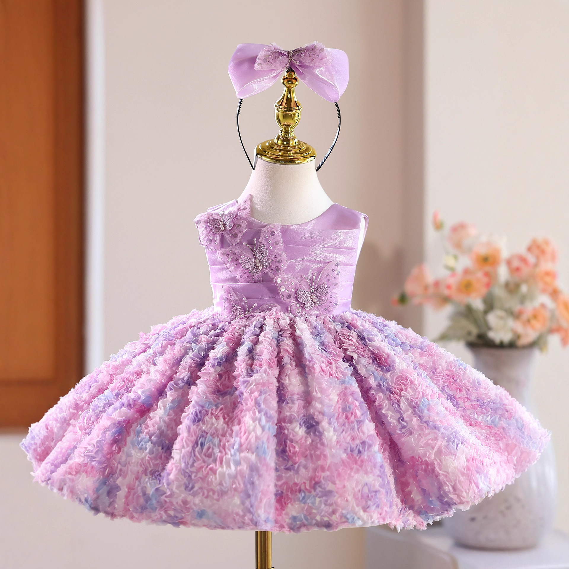 Robe de princesse pour fille anniversaire fête et performance_voghion.com